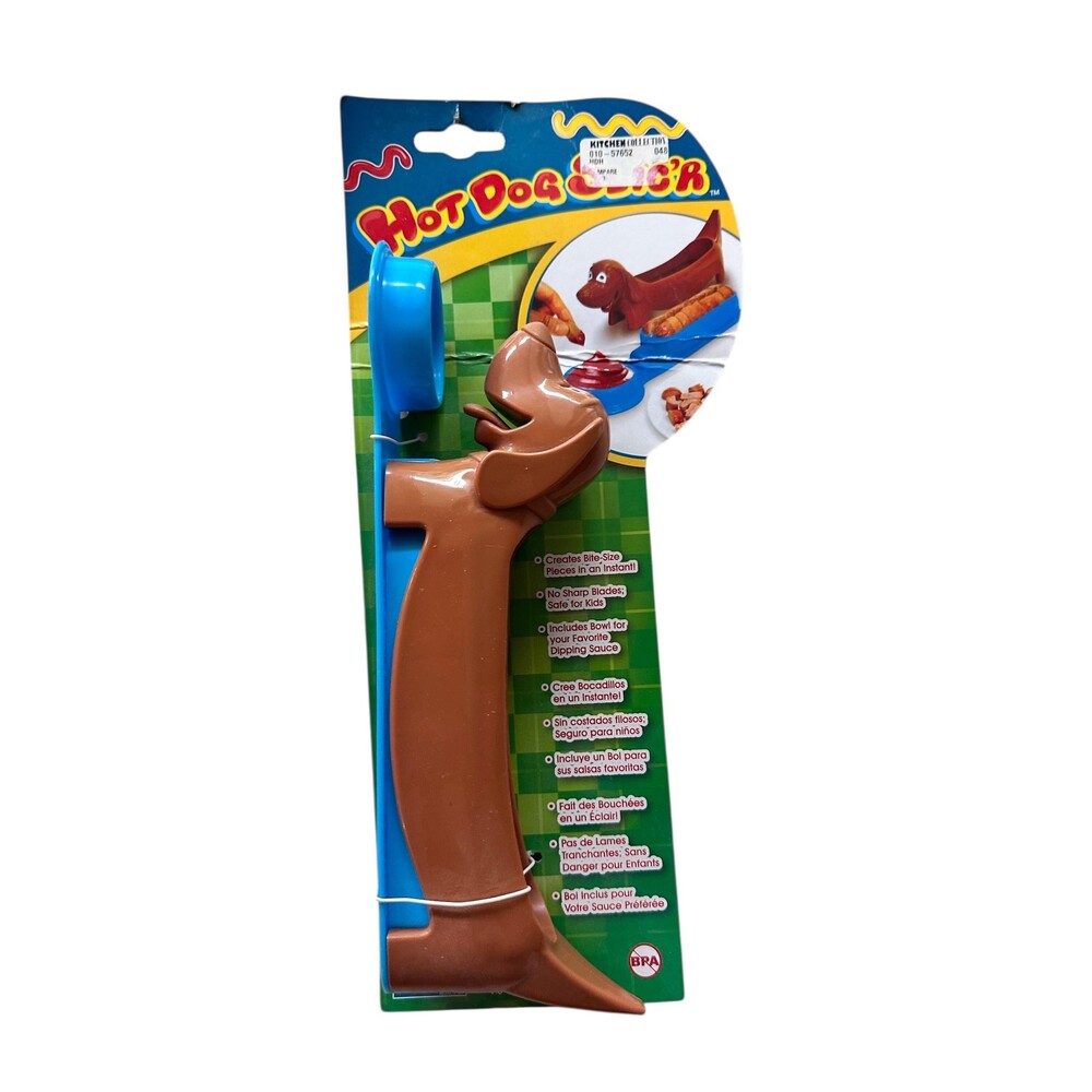 Vintage Hot Dog Slicer Dachshund Wiener Dog Cutter – NIB Retro Kitchen Gadget